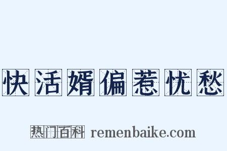 快活婿偏惹忧愁是什么意思的图片